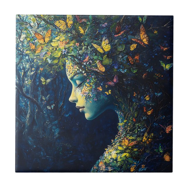 Enchanted Butterfly Forest Goddess (2) Tile (Front)