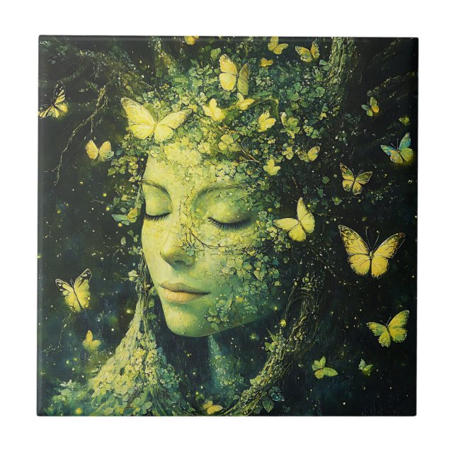 Enchanted Butterfly Forest Goddess (3) Tile (Front)