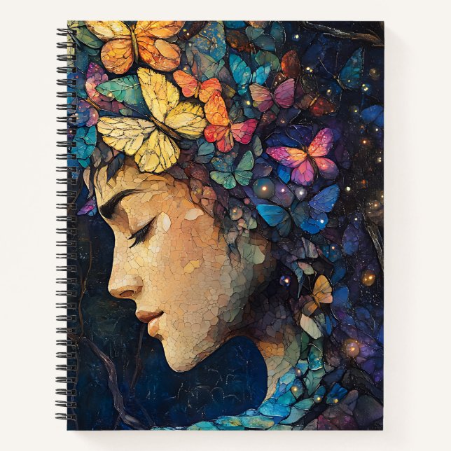 Enchanted Butterfly Forest Goddess (5) Notebook (Front)