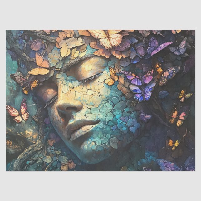 Enchanted Butterfly Forest Goddess (7) Tissue Paper (Front)