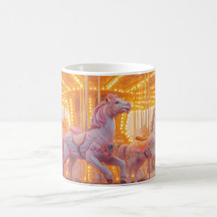 Enchanted Carousel: Whimsical Fairytale Scene Coffee Mug