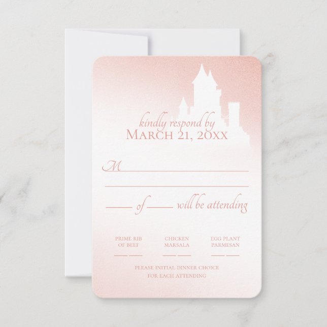 Enchanted Castle Blush Pink Fairy Tale Response (Front)