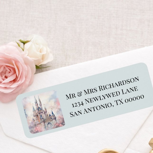 Enchanted Castle Fairytale Wedding Return Address (Créateur téléchargé)