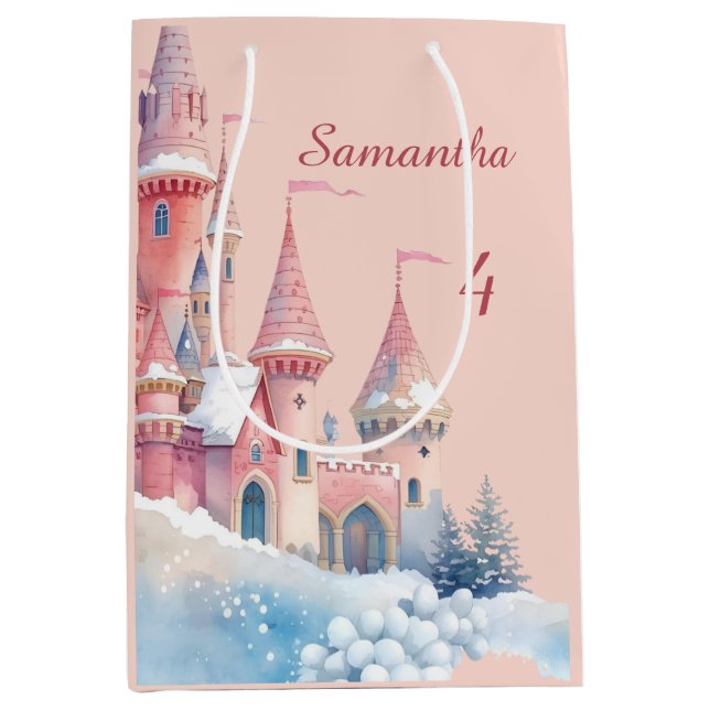 Enchanted Castle Gift Bag, Princess Present Bag  (Front)