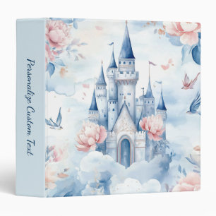 Enchanted Castle in Bloom Pastel Floral Fairytale Binder