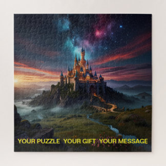 "Enchanted Castle Under Starlit Skies" Jigsaw Puzzle