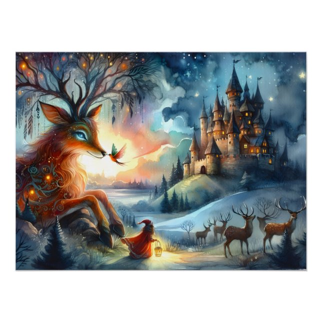 Enchanted Castle Winter Art Poster (Front)