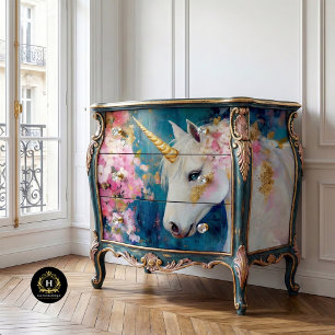 Enchanted Celestial Unicorn Decoupage Tissue Paper