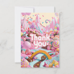 Enchanted Charming Candyland thank you card