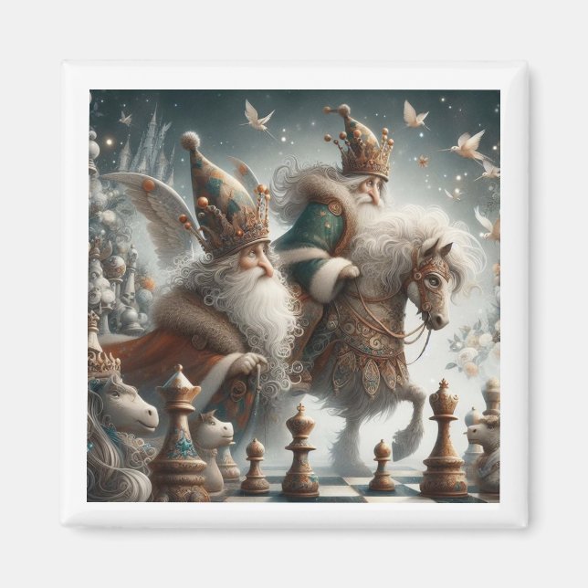 Enchanted Chess Magnet - Magical Kingdoms (Front)