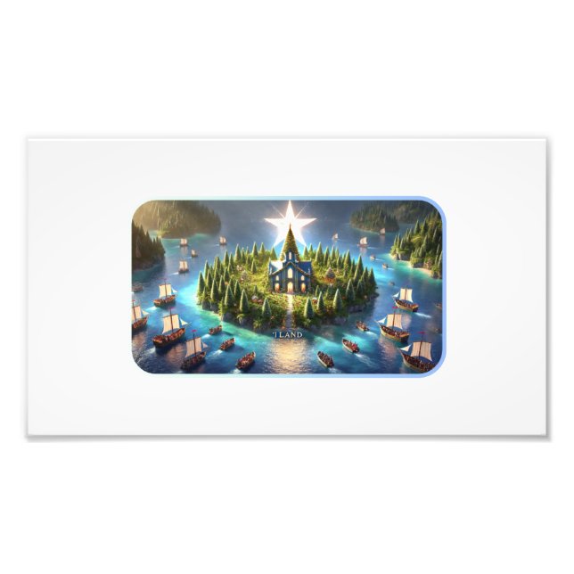 Enchanted Christmas Celebration on I Land Photo Print (Front)
