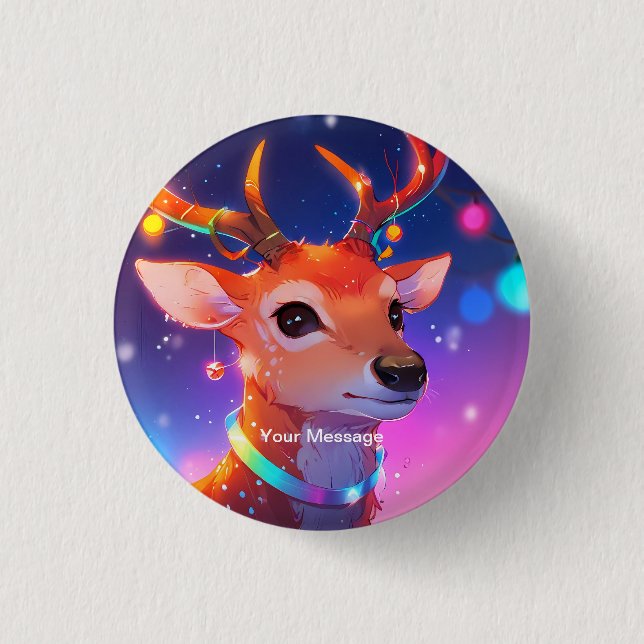Enchanted Christmas Glow 1 Inch Round Button (Front)