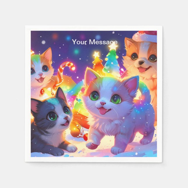 Enchanted Christmas Glow Napkin (Front)