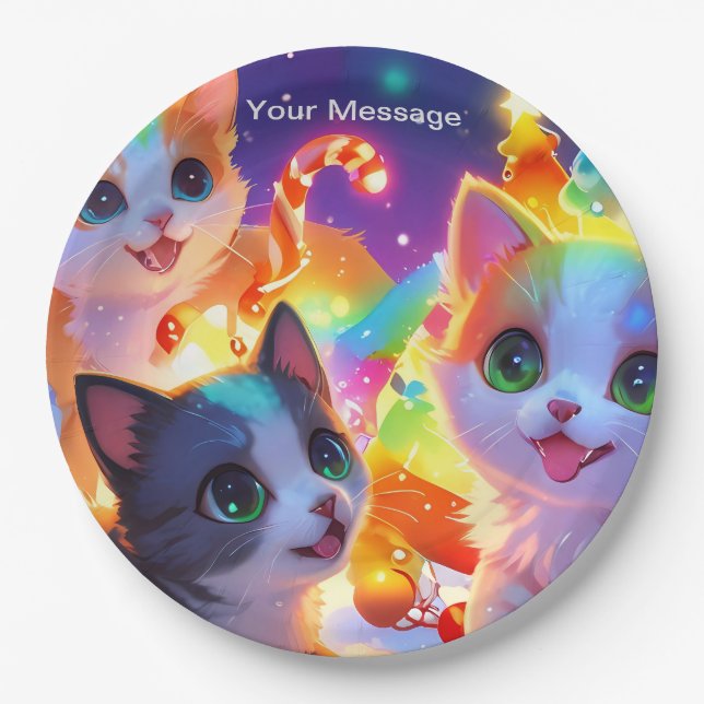 Enchanted Christmas Glow Paper Plate (Front)