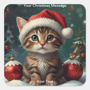 Enchanted Christmas Glow Square Sticker