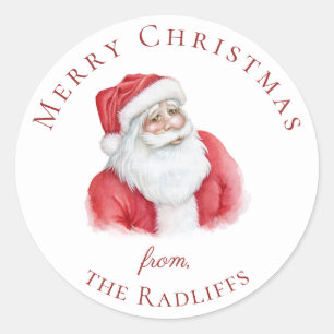 Enchanted Christmas Santa Personalized Sticker