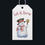 Enchanted Christmas Snowman Gift Tags<br><div class="desc">Painted Christmas Snowman,  "let it snow",  personalized gift tags. Designed to match our Enchanted Christmas Collection.</div>