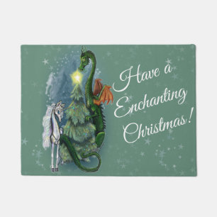 Enchanted Christmas Tree Gathering Doormat