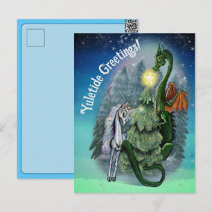Enchanted Christmas Tree Holiday Postcard