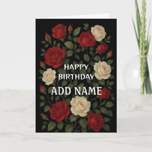 Enchanted Climbing Roses Happy Birthday Card