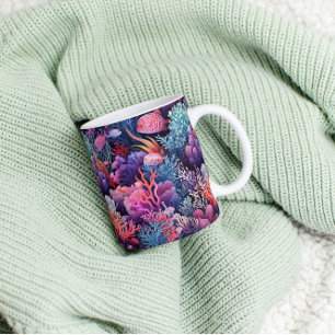 Enchanted Coral Reef Colorful Underwater Scene Mug