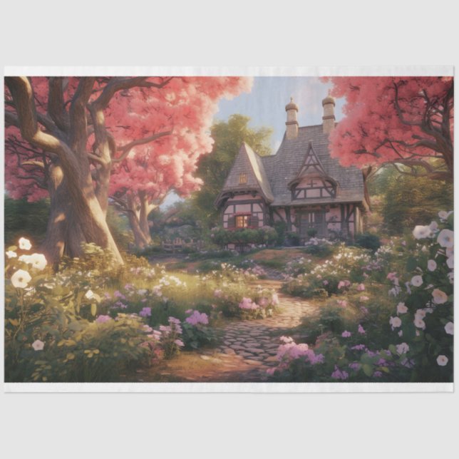 Enchanted Cottage 3 Decoupage Paper (Front)