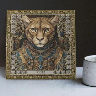 Enchanted Cougar Spirit Customizable Altarpiece Tile