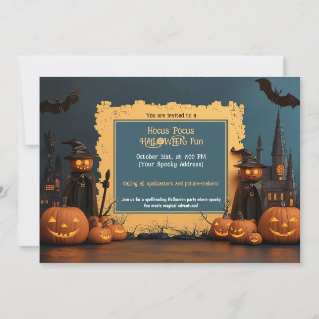 Enchanted Coven Halloween Party Invitation (Front)