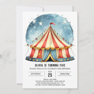 Enchanted Custom Magic Circus Birthday Invitation