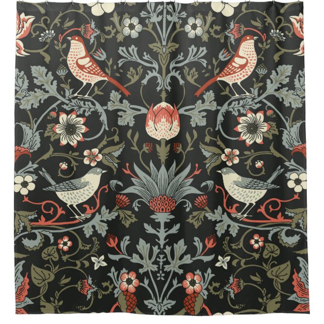 Enchanted Dark Vintage Floral Birds (Front)