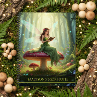 Enchanted Day Fairy Reading a Book Notebook