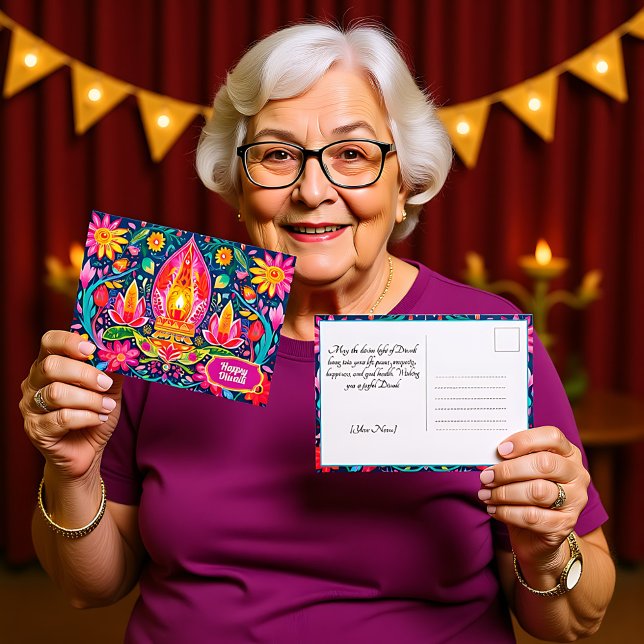 Enchanted Diwali Gardens Postcard (Enchanted Diwali Gardens Postcard)