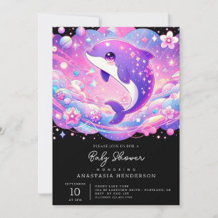 Enchanted Dolphin Baby Shower Invitation