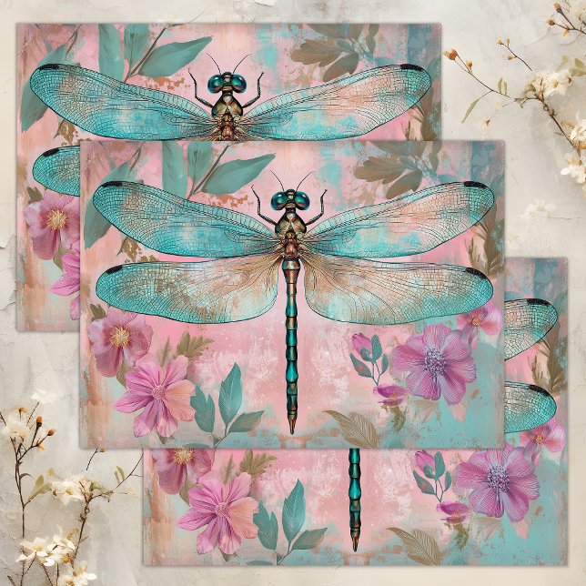 ENCHANTED DRAGONFLY DECOUPAGE TISSUE PAPER (ENCHANTED DRAGONFLY DECOUPAGE TISSUE PAPER)