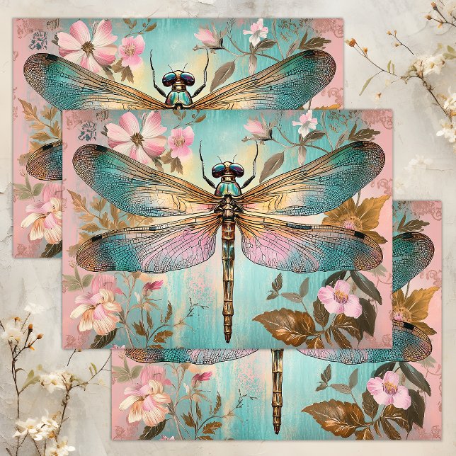 ENCHANTED DRAGONFLY DECOUPAGE TISSUE PAPER (ENCHANTED DRAGONFLY DECOUPAGE TISSUE PAPER)