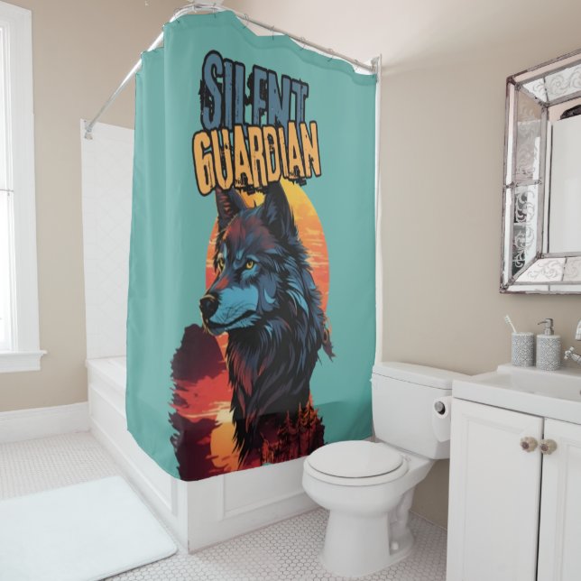 Enchanted Dusk: Blue Wolf's Piercing Gaze (In Situ)