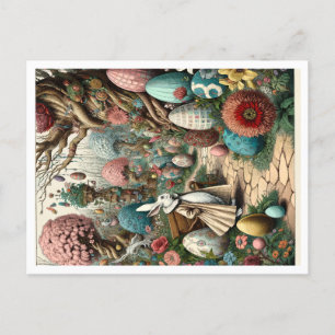 Enchanted Easter Wonderland with Majestic Rabbit Holiday Postcard