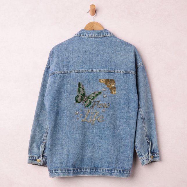 Enchanted Elegance: Flow with Life Denim Jacket (Hangar)