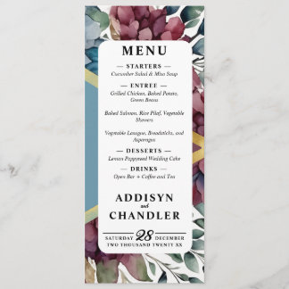 Enchanted Elegance Jewel-Toned Floral Wedding Program