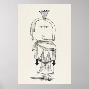 Enchanted Elegance: Paul Klee's Witch Redefined Poster