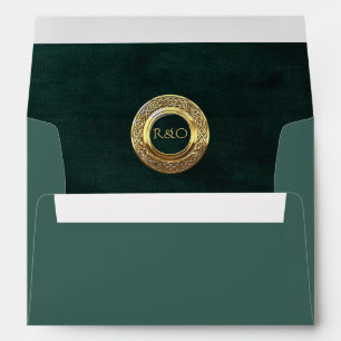 Enchanted Elegant Green Druid Hill Wedding  Envelope