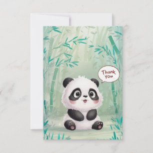 Enchanted Elegant Panda  Thank You Card