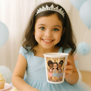 Enchanted Elixir Melanated Princess Magic Paper Cups