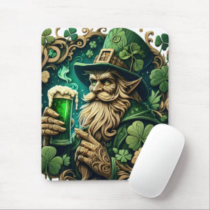 Enchanted Evening of Ale A Leprechauns Toast Mouse Pad