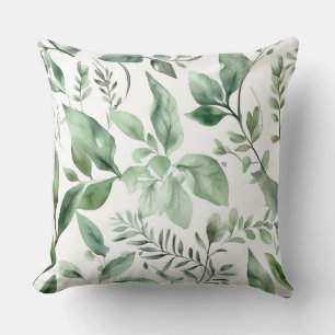 Enchanted Evergreen Ballet Botanical Throw Pillow