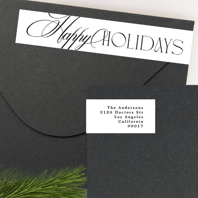 Enchanted Evergreen Elegance Christmas Wrap Around Label (Creator Uploaded)