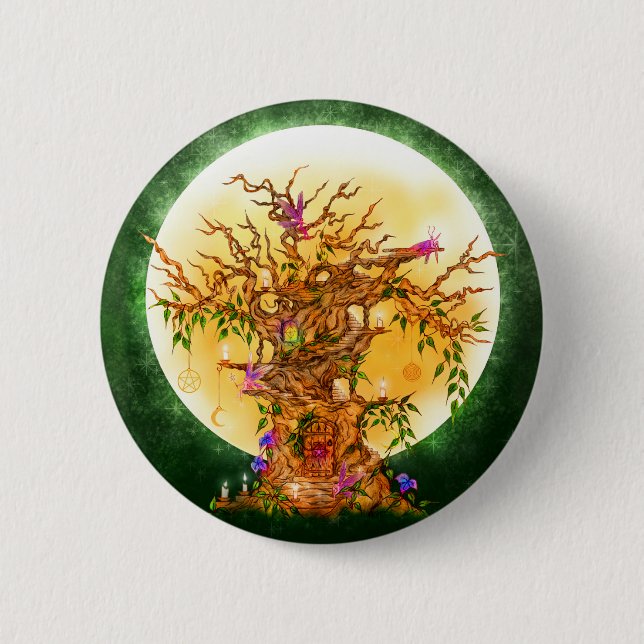 Enchanted Faerie Tree Button (Front)