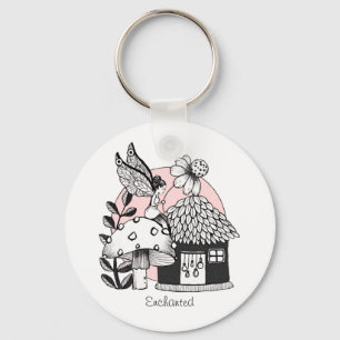Enchanted Fairy And Fairy House Keychain