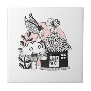 Enchanted Fairy And Fairy House Tile
