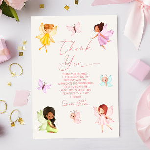Enchanted Fairy Birthday Party Thank You Card